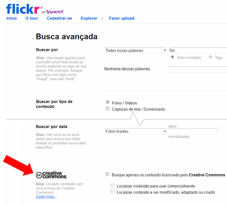 usca de imagens do flickr