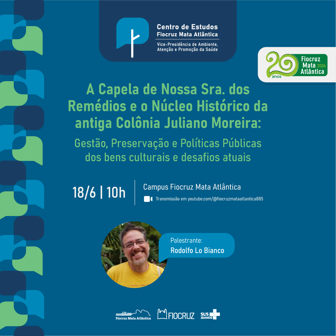 Centro de Estudos terá como tema o Núcleo Histórico Rodrigues Caldas do território da Colônia Juliano Moreira