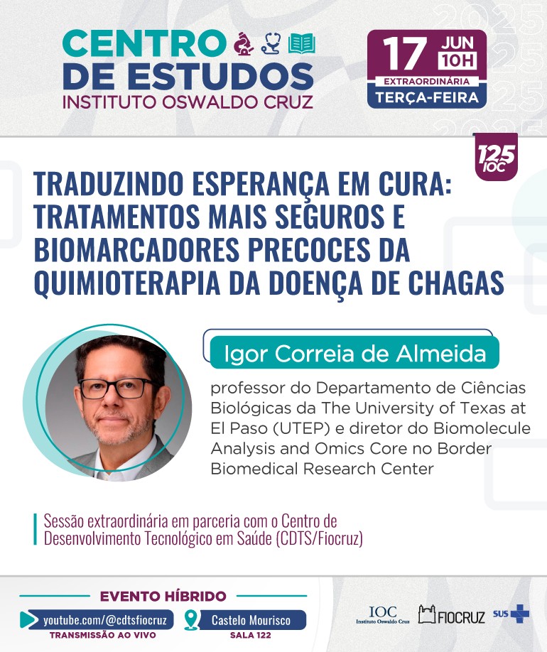 ‘Quimioterapia da doença de Chagas’ é o tema da sessão extraordinária em 17/6