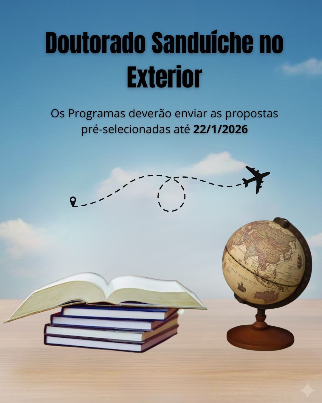 Segunda chamada para Doutorado Sanduíche no Exterior: inscrições até 22/1/2026