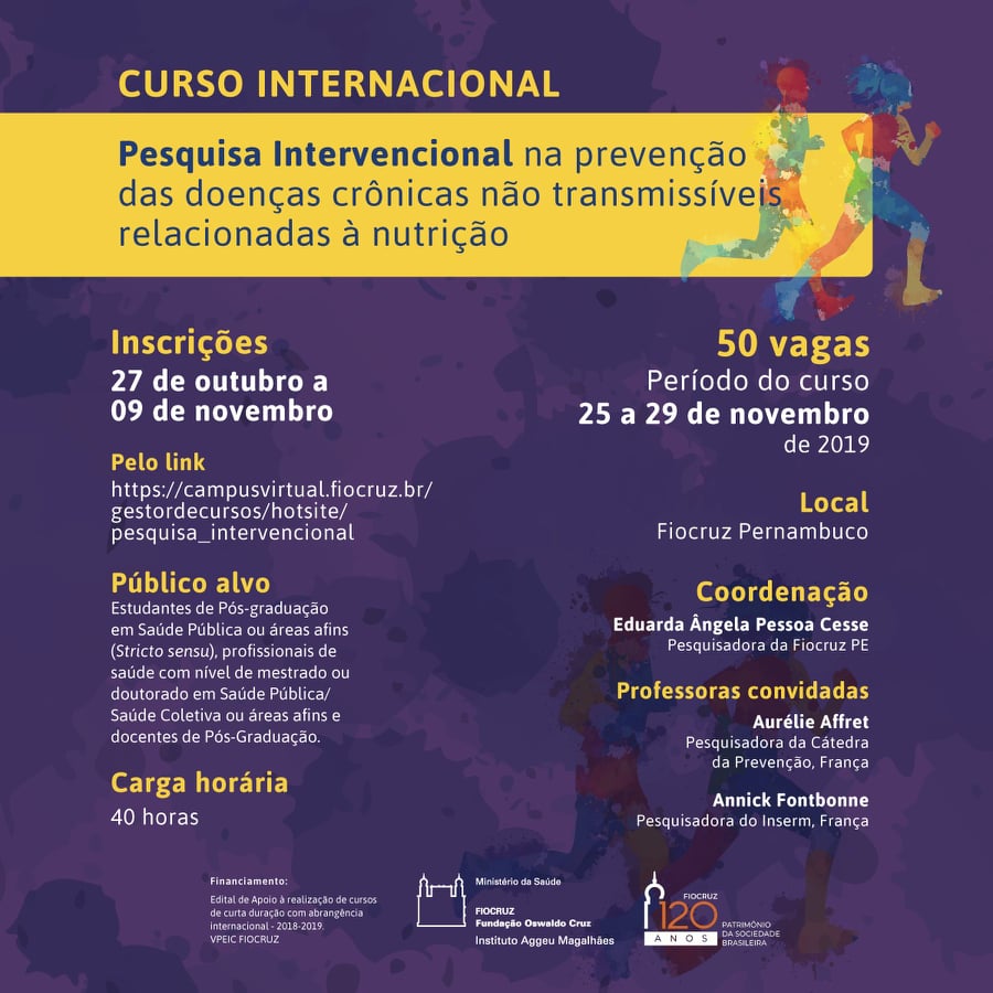 Inscrições abertas para curso internacional sobre pesquisa intervencional em DCNT