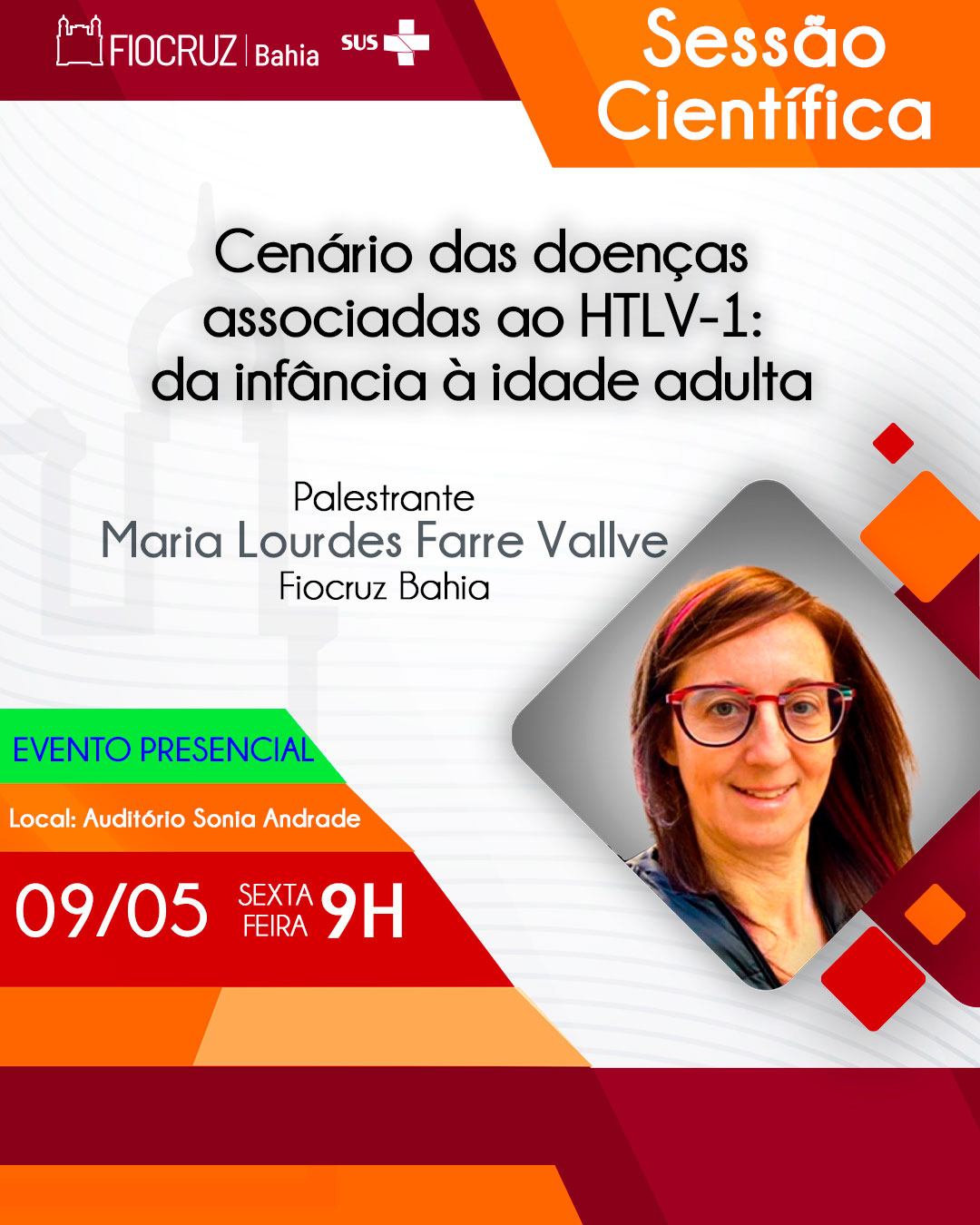 Sessão Científica debate o cenário das doenças associadas ao HTLV-1. Confira formação do Campus Virtual sobre o tema