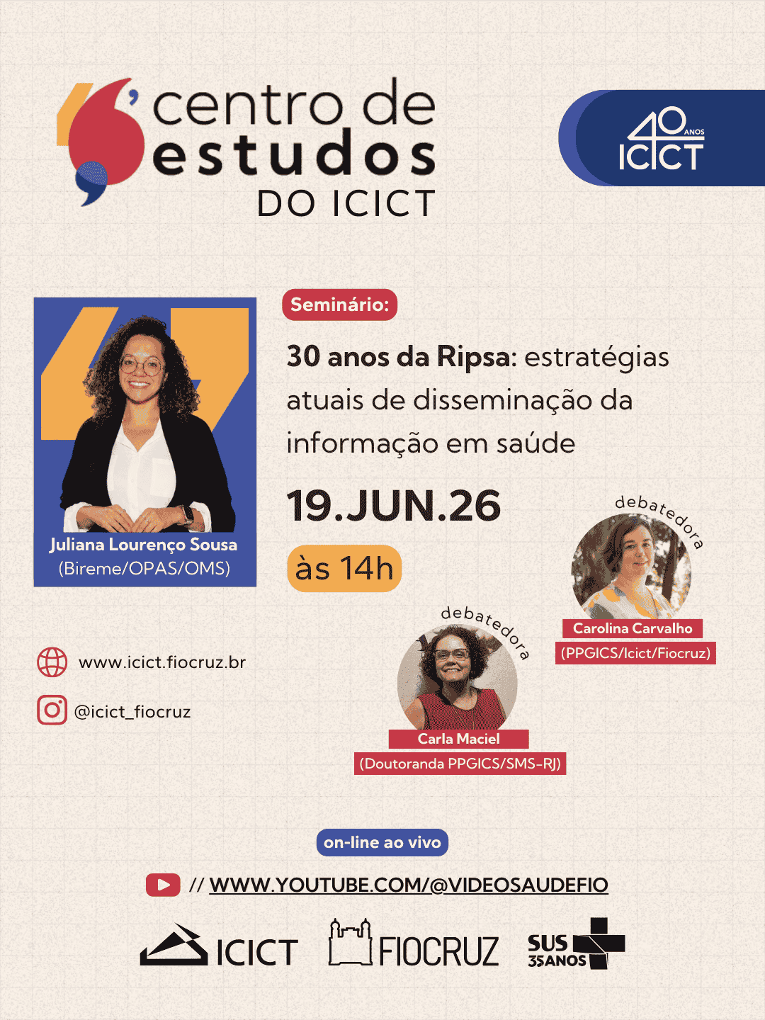 Centro de Estudos | 30 anos da Ripsa: estratégias atuais de disseminação da informação em saúde