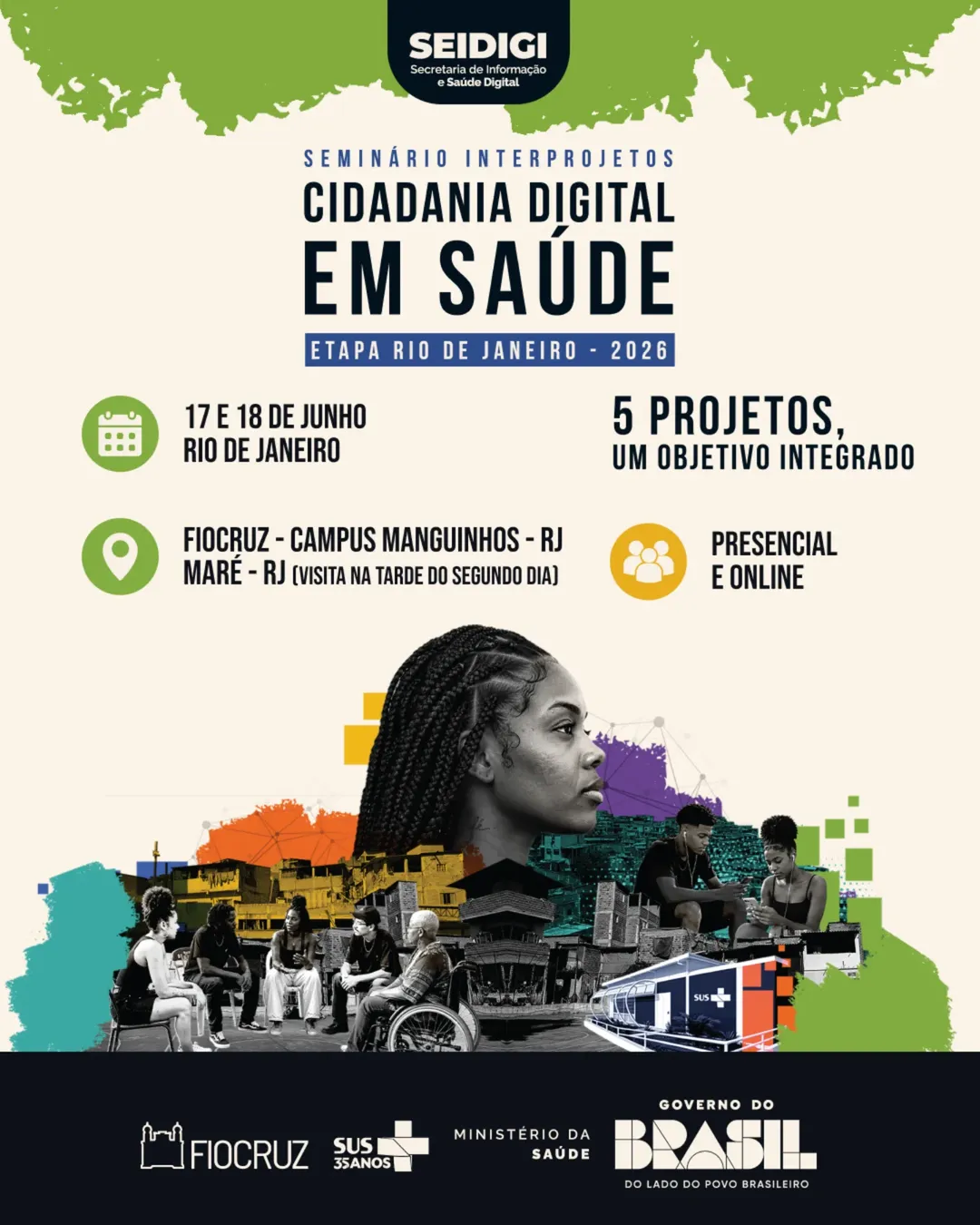 Cidadania Digital em Saúde: I Seminário Interprojetos ocorre nos dias 17 e 18/6