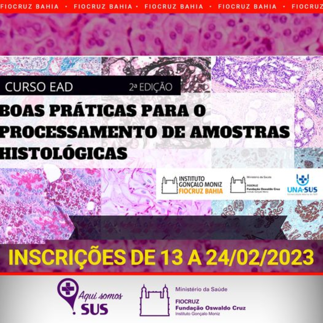 Fiocruz Bahia abre inscrições para capacitação online em processamento de amostras histológicas 