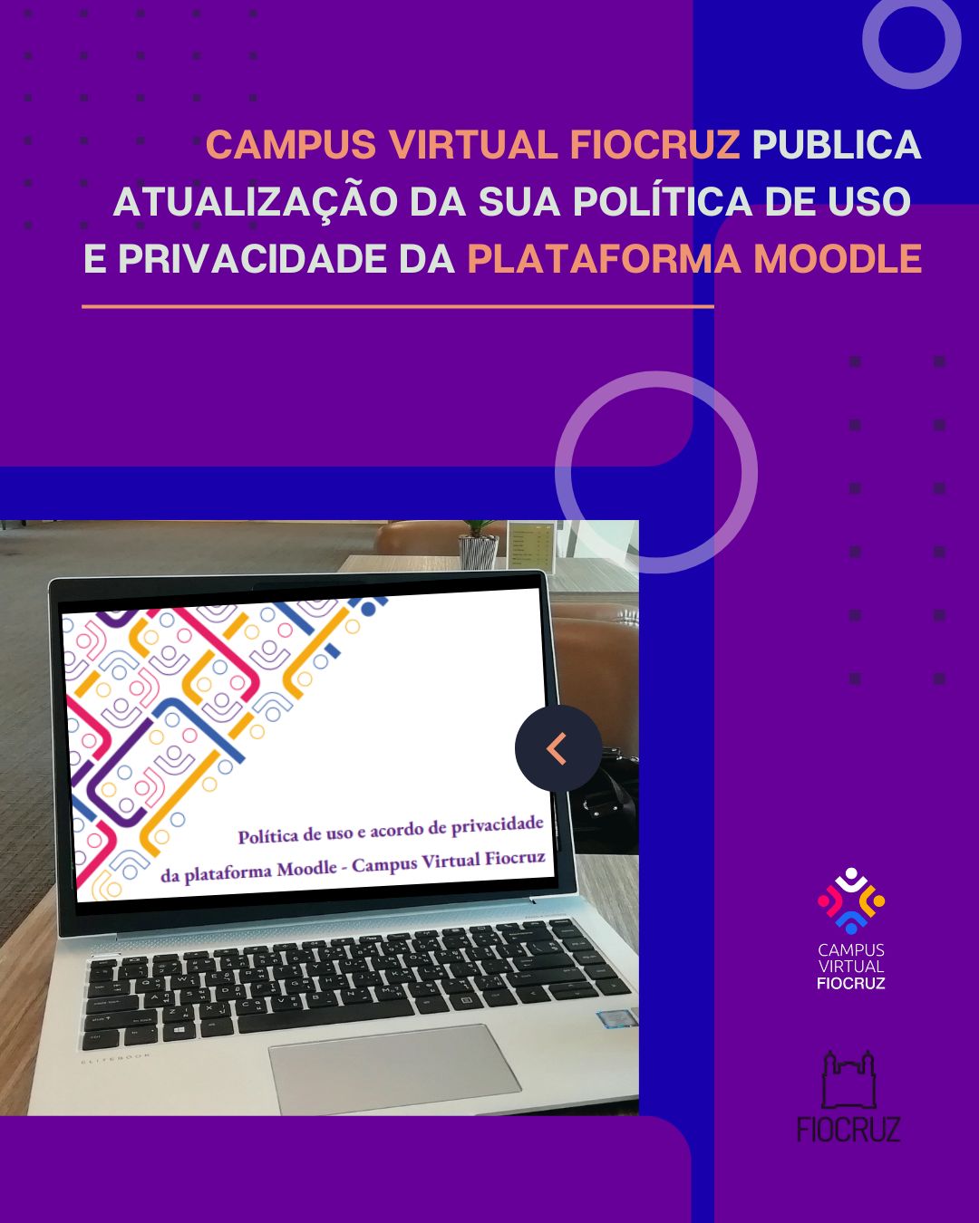 Campus Virtual Fiocruz publica atualização da sua política de uso e privacidade da plataforma Moodle
