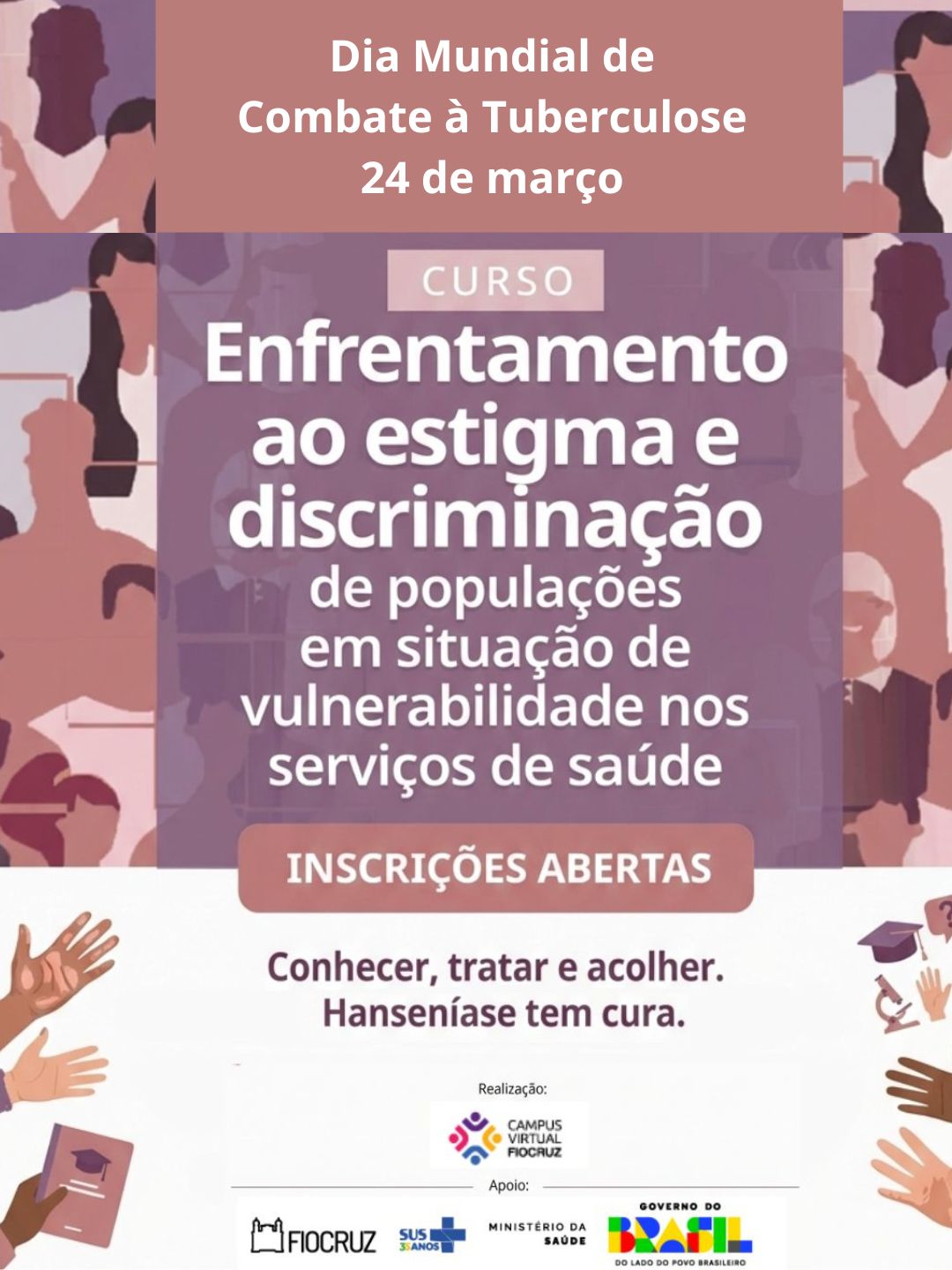 Dia Mundial do Combate à Tuberculose: Curso de enfrentamento ao estigma e discrimação disponibiliza aula sobre o tema