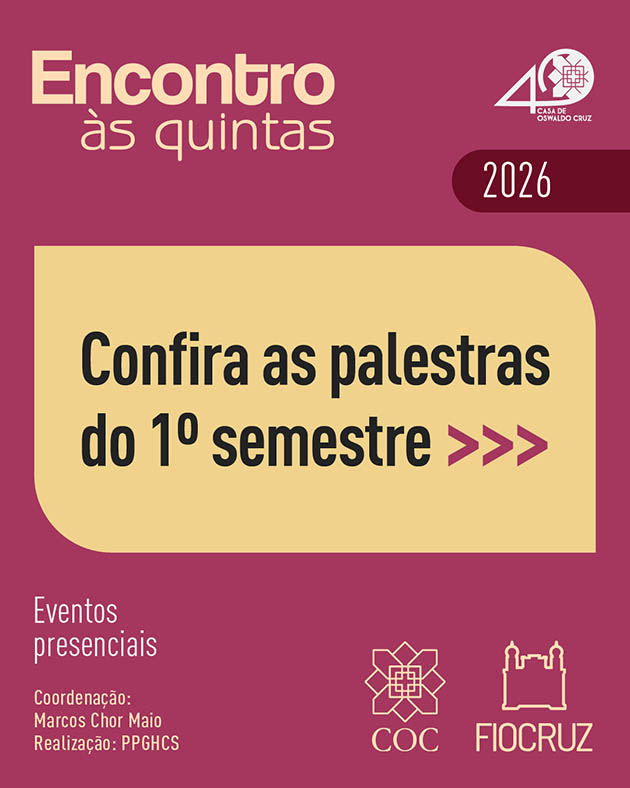 Confira a programação do Encontro às Quintas do 1º semestre de 2026