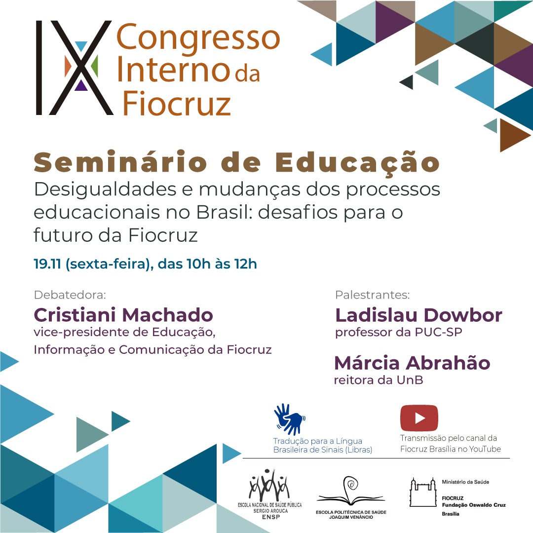 Seminário de Educação discutirá mudanças dos processos educacionais no Brasil