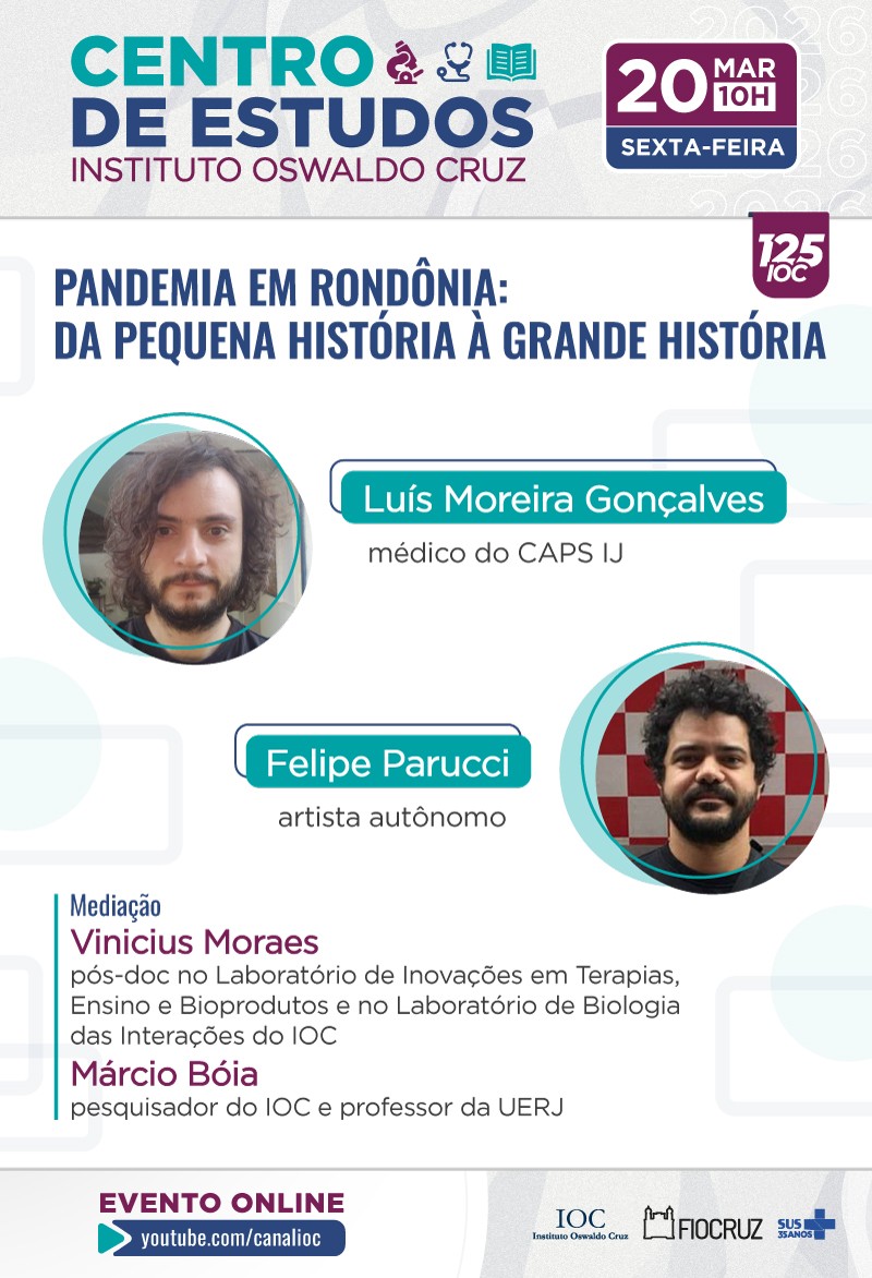 Centro de Estudos: confira a progamação desta sexta (20/3)