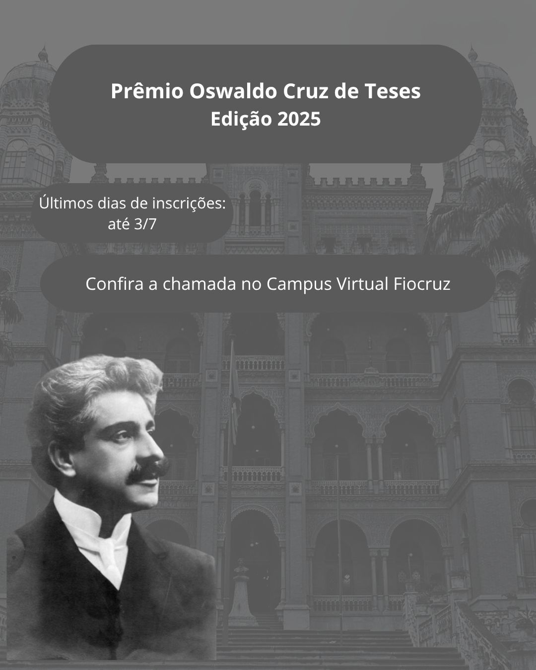 Prêmio Oswaldo Cruz de Teses: últimos dias de inscrições - até 3/7