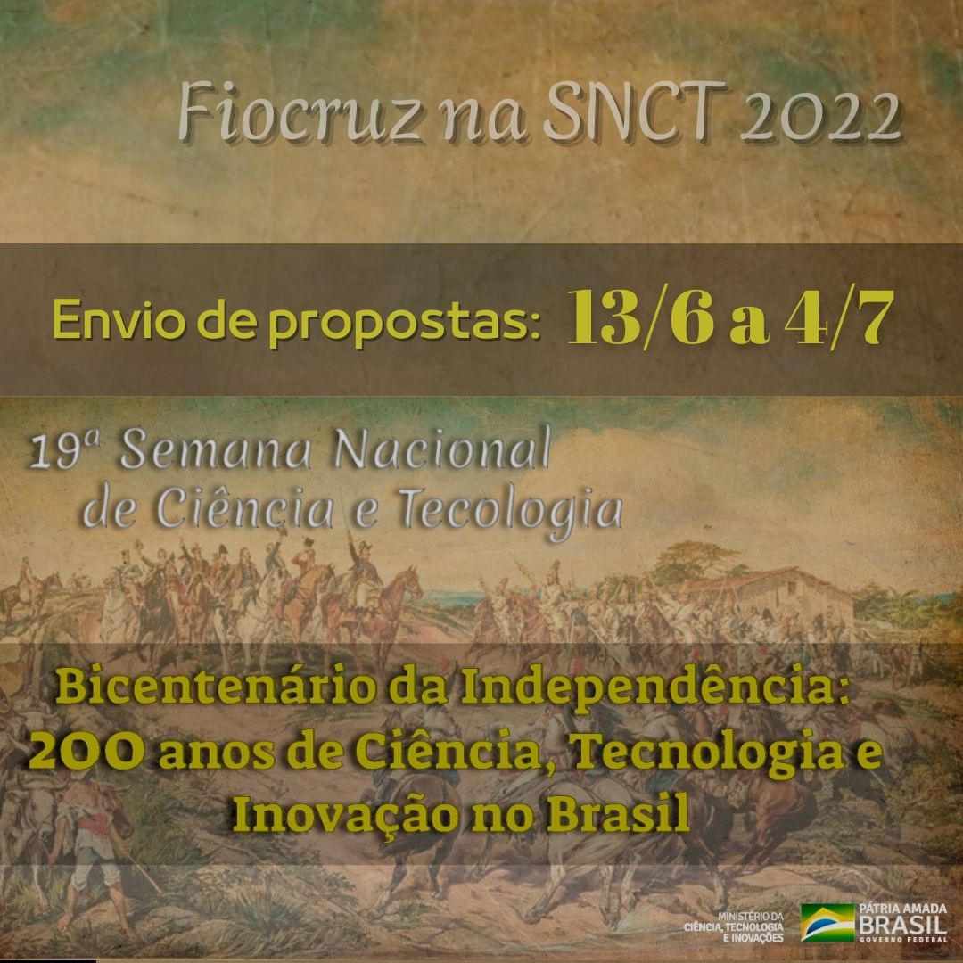 Divulgação e popularização da ciência: aberta chamada interna da Fiocruz para participação na SNCT - confira alteração no e-mail de envio das propostas*
