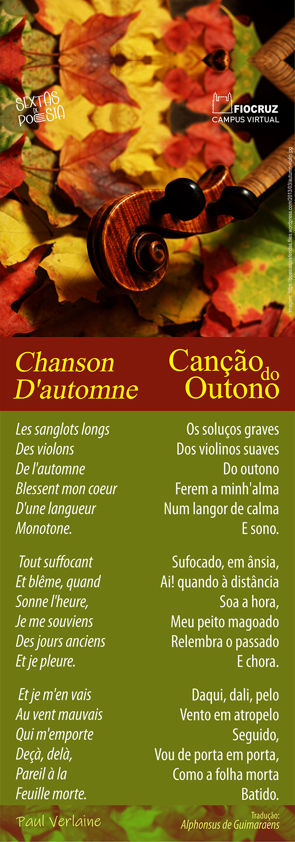 'Canção do Outono' ilustra o Sextas de Poesia