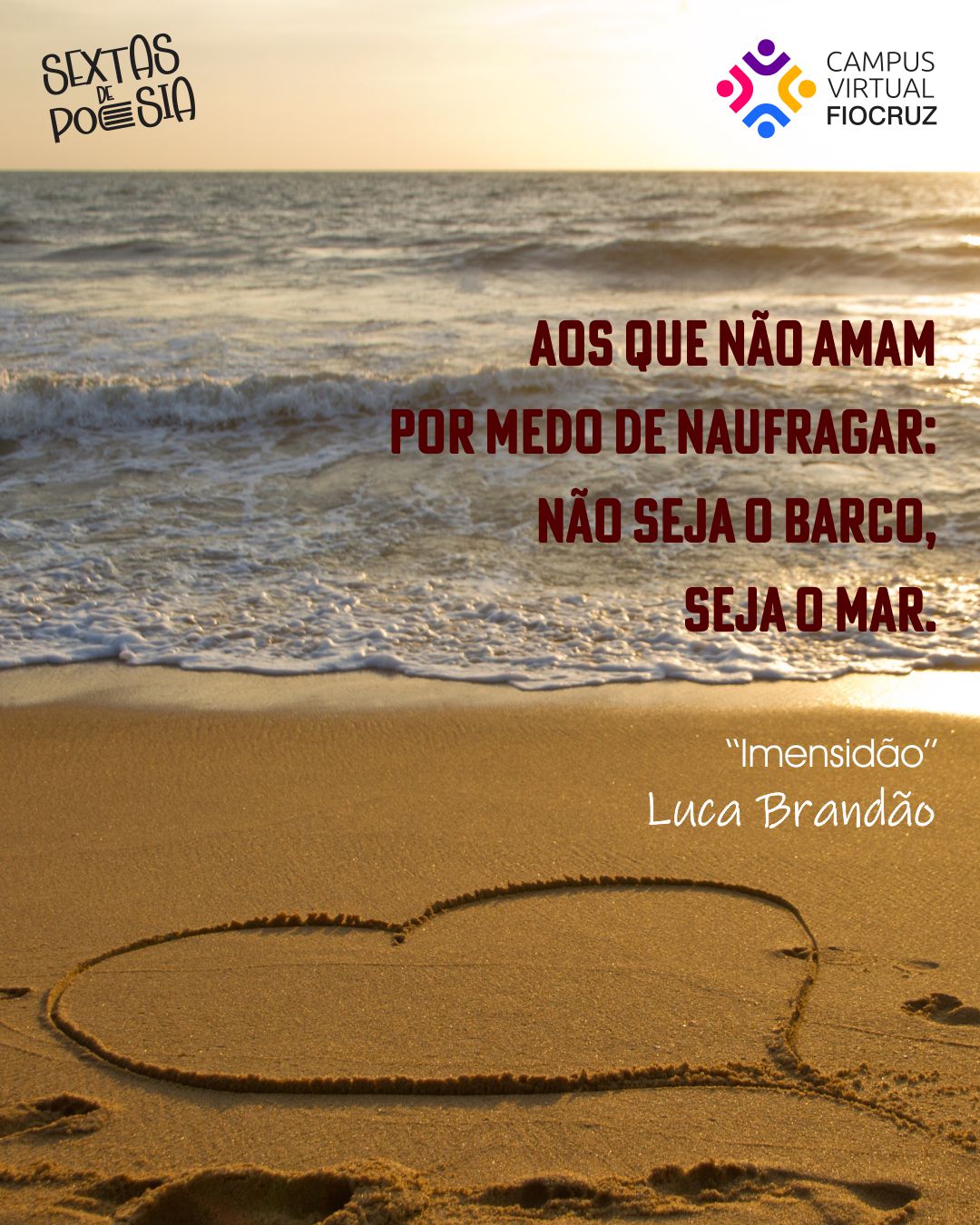 Sextas de Poesia inicia especial de mês dos namorados com Luca Brandão, que nos convida a navegar e amar