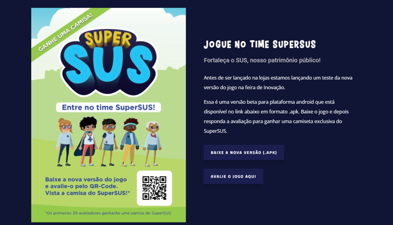 SuperSUS: jogo gratuito convida o usuário a um passeio pela rede de saúde