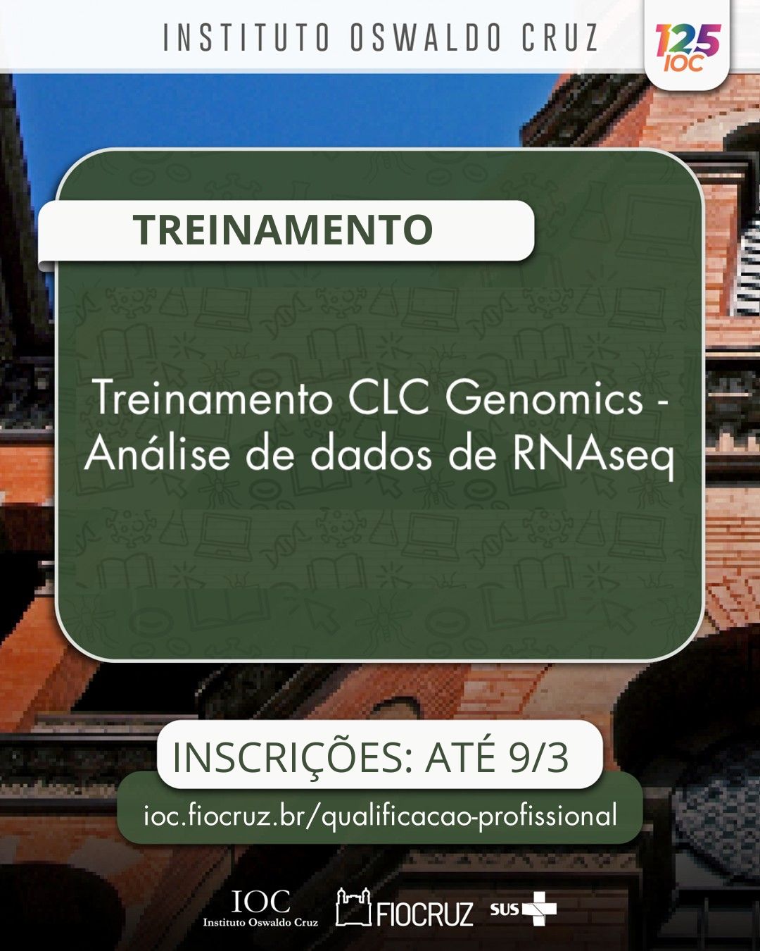 Incrições abertas para curso ‘Treinamento CLC Genomics – Análise de dados de RNA-Seq'