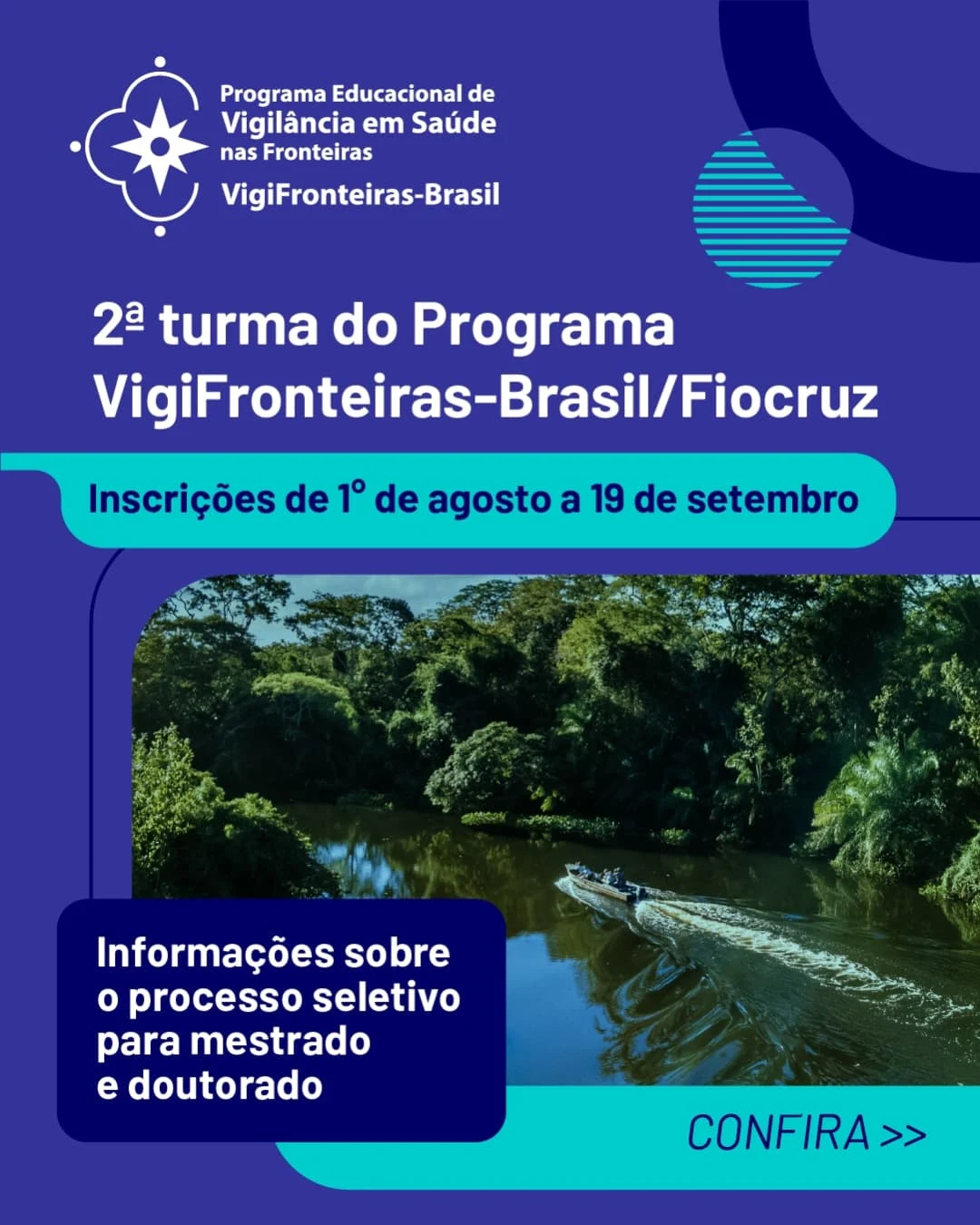 Inscrições abertas para processo seletivo da segunda turma do Programa VigiFronteiras-Brasil