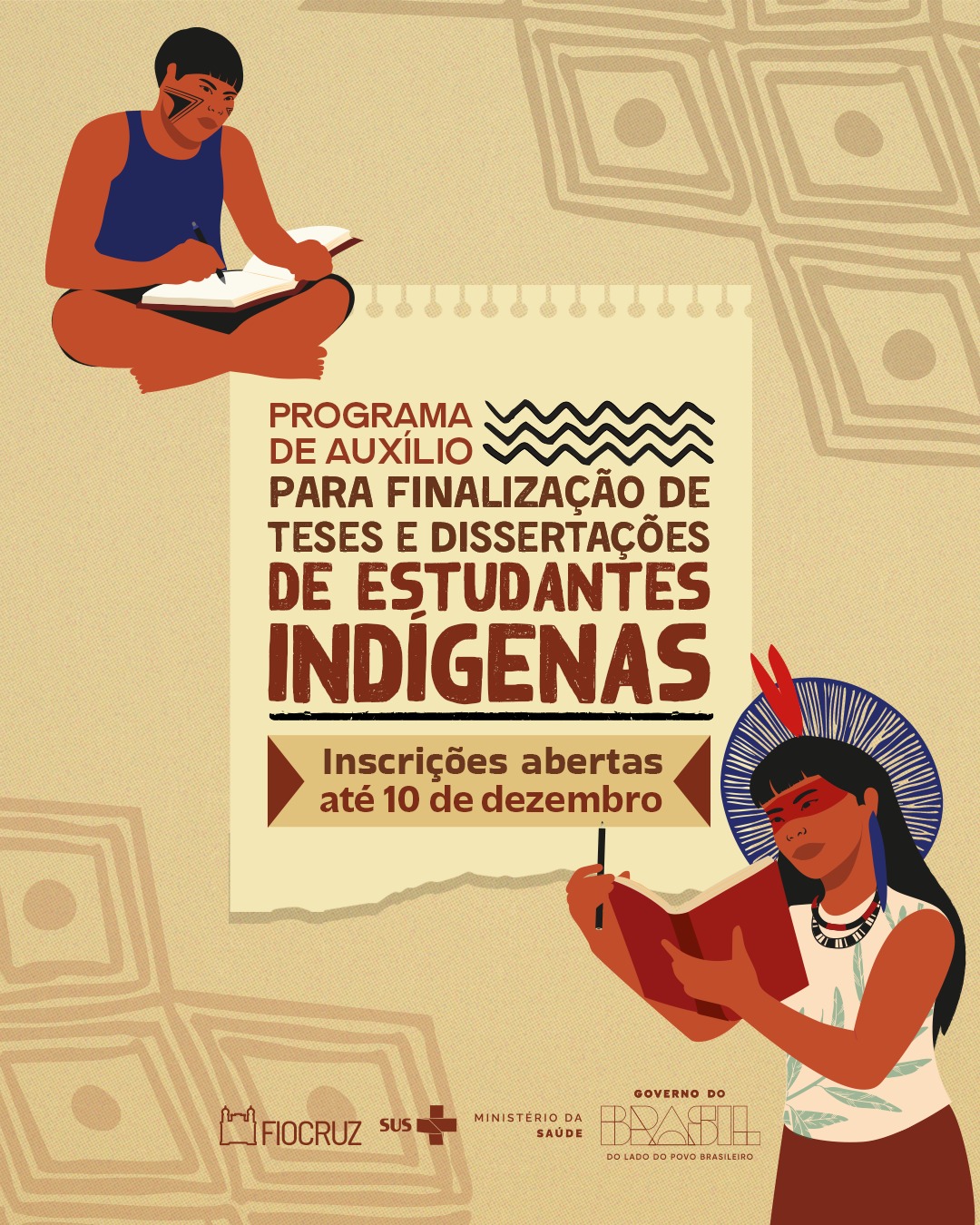 Fiocruz abre inscrição para o Programa de Auxílio para Finalização de Teses e Dissertações de estudantes Indígenas