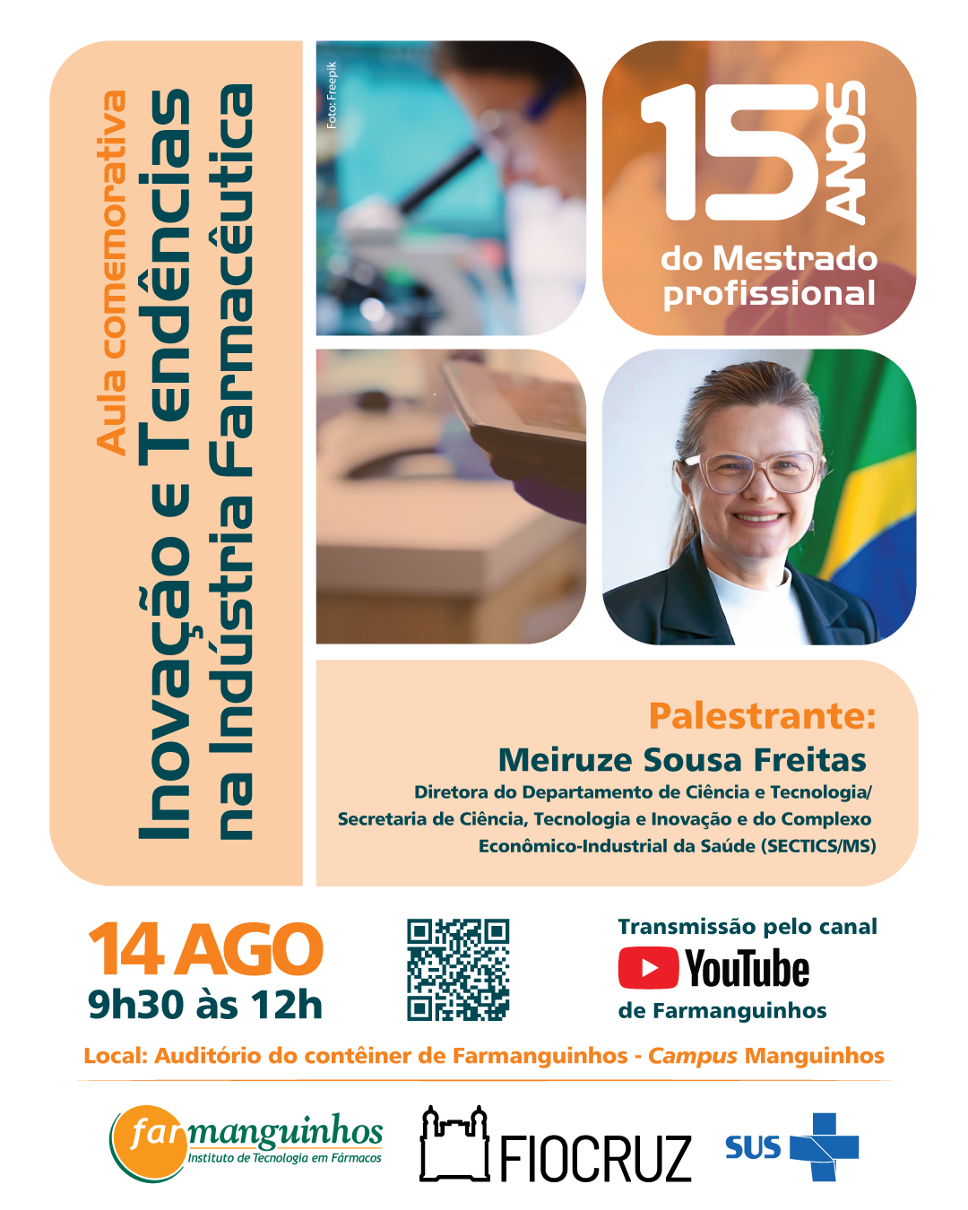 Aula comemorativa de 15 anos do Mestrado Profissional de Farmanguinhos
