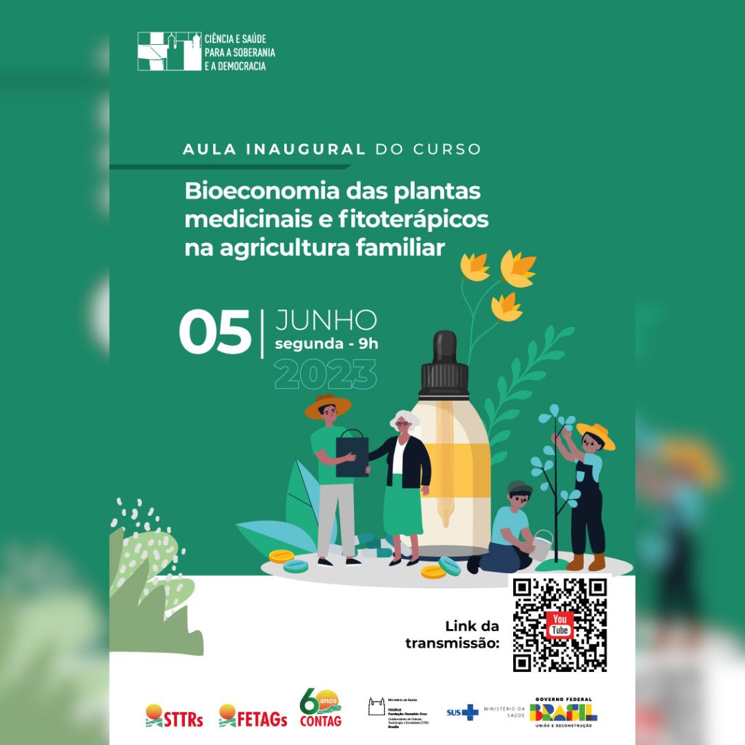 Fiocruz Brasília lança curso “Bioeconomia das plantas medicinais e fitoterápicos na agricultura familiar”: assista a aula inaugural.