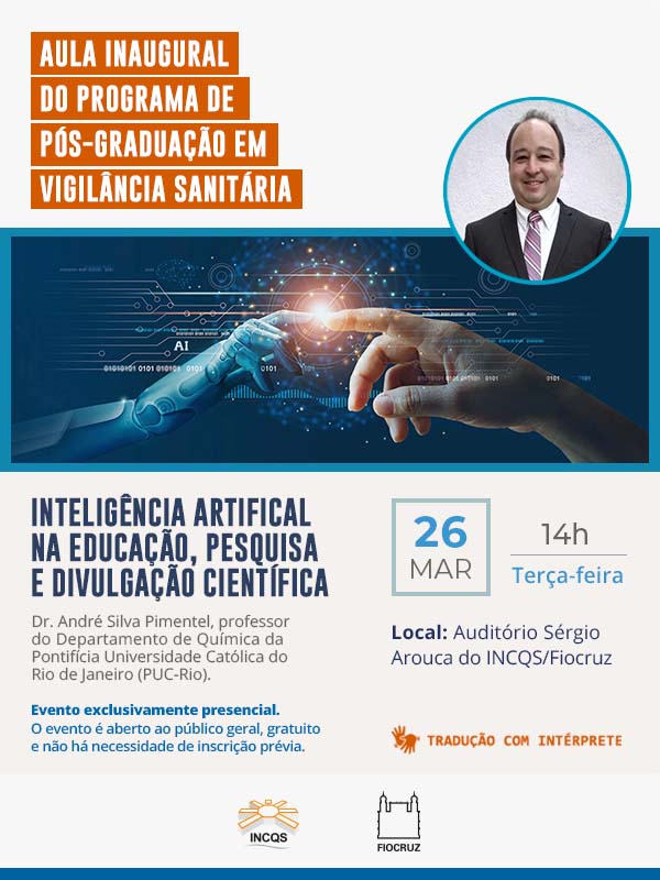 Inteligência Artificial na educação, pesquisa e divulgação científica é tema de aula inaugural em 26/3