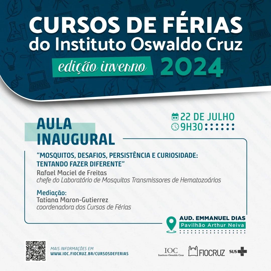 Mosquitos são tema da aula inaugural dos Cursos de Férias – Inverno 2024