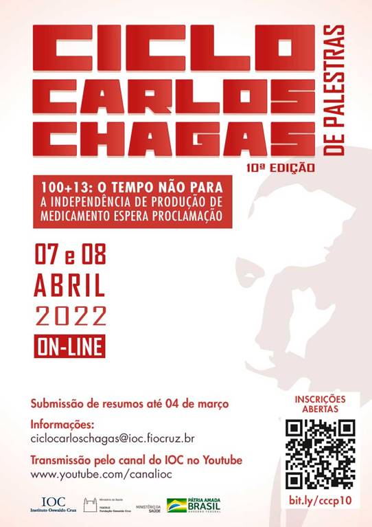 Ciclo Carlos Chagas de Palestras: inscrições abertas