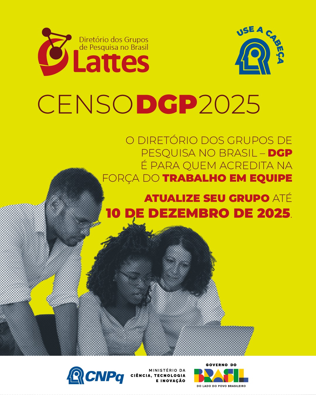 Censo DGP: CNPq convoca líderes de grupos de pesquisa a atualizar informações até 10/12