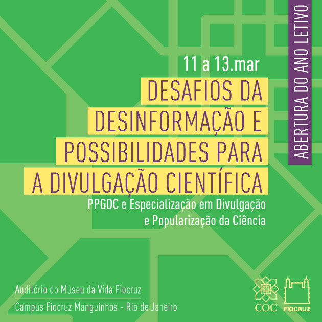 Casa de Oswaldo Cruz promove evento “Desafios da desinformação e possibilidades para a divulgação científica”