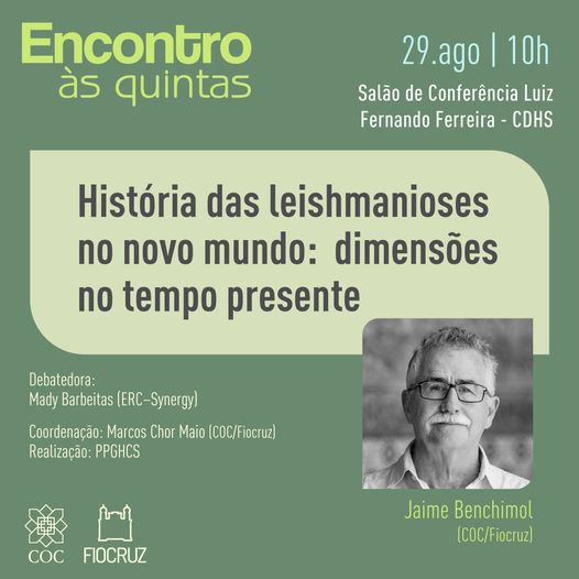 História das leishmanioses é tema do Encontro às Quintas em 29/8 