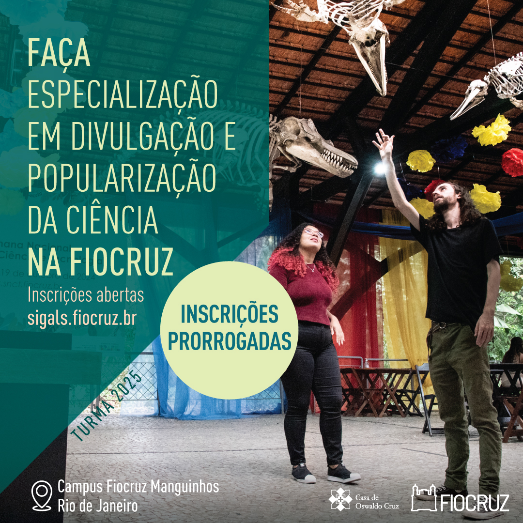 Especialização em Divulgação e Popularização da Ciência: inscrições prorrogadas até 16/1