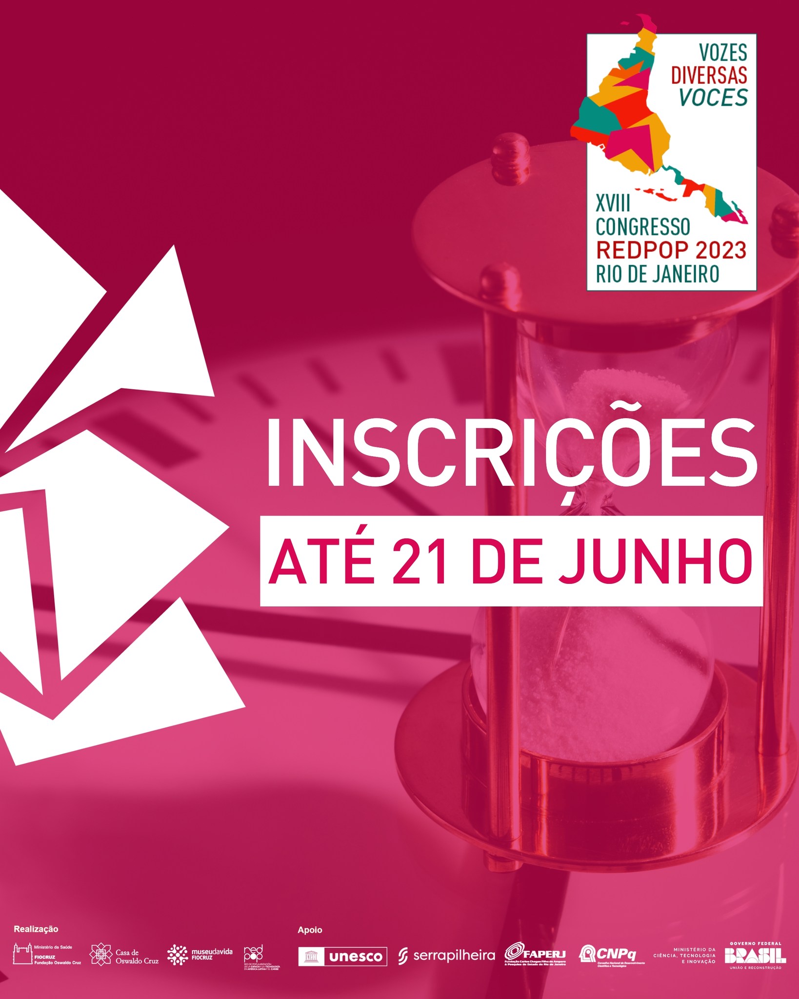 Congresso RedPOP: últimos dias de inscrições - até 21/6