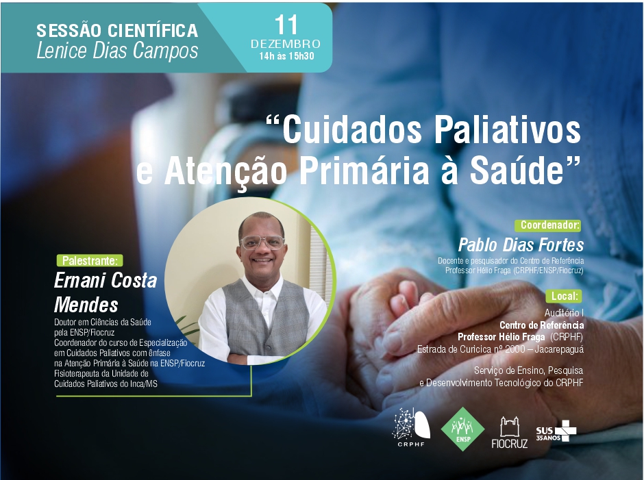 Fiocruz promove sessão sobre Cuidados Paliativos e Atenção Primária