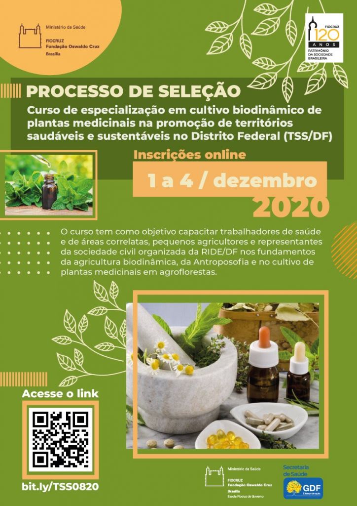 Fiocruz Brasília lança curso sobre Cultivo Biodinâmico de Plantas Medicinais em Agroflorestas*
