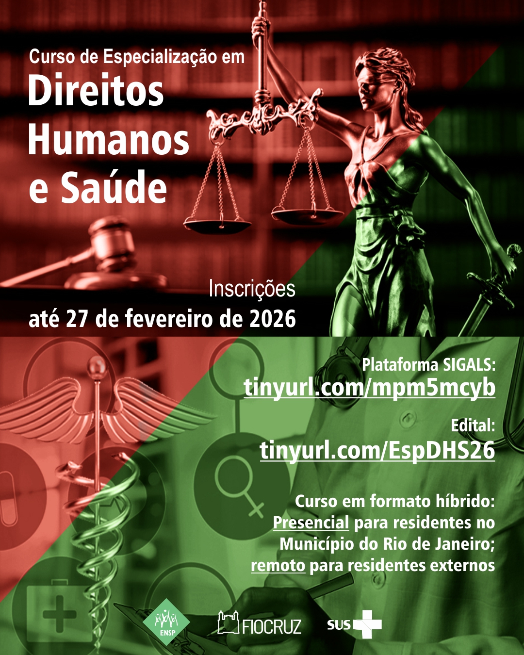 Inscrições abertas para curso de especialização em Direitos Humanos e Saúde