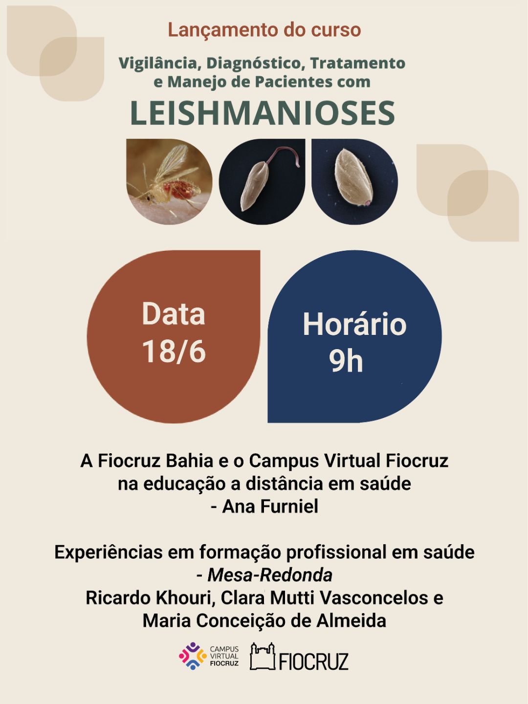 Fiocruz lança curso sobre leishmanioses e promove debate sobre formação profissional em saúde