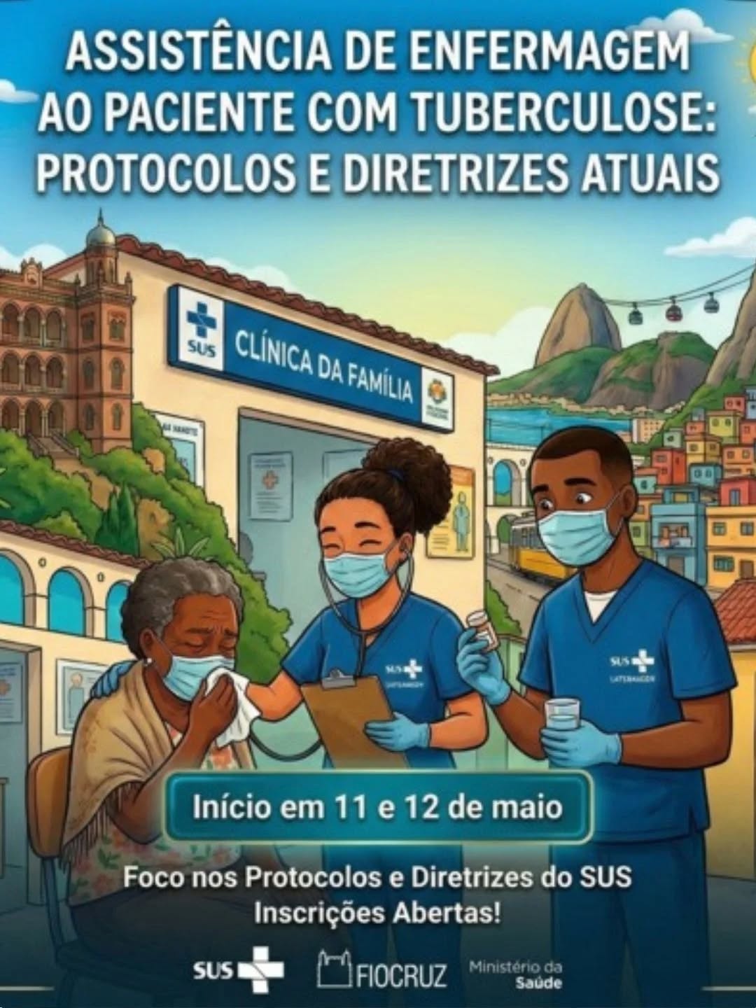 Inscrições prorrogadas para curso de assistência de enfermagem ao paciente com tuberculose até 7/5