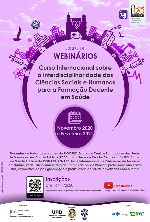 Fiocruz promove curso livre internacional sobre formação docente em saúde