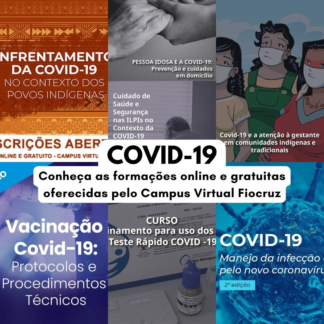 Boletim InfoGripe mantém alerta para aumento de casos de Covid-19. Conheça cursos do Campus Virtual sobre a doença