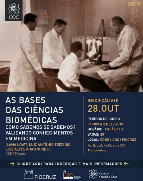 Casa de Oswaldo Cruz inscreve para curso sobre bases das ciências biomédicas
