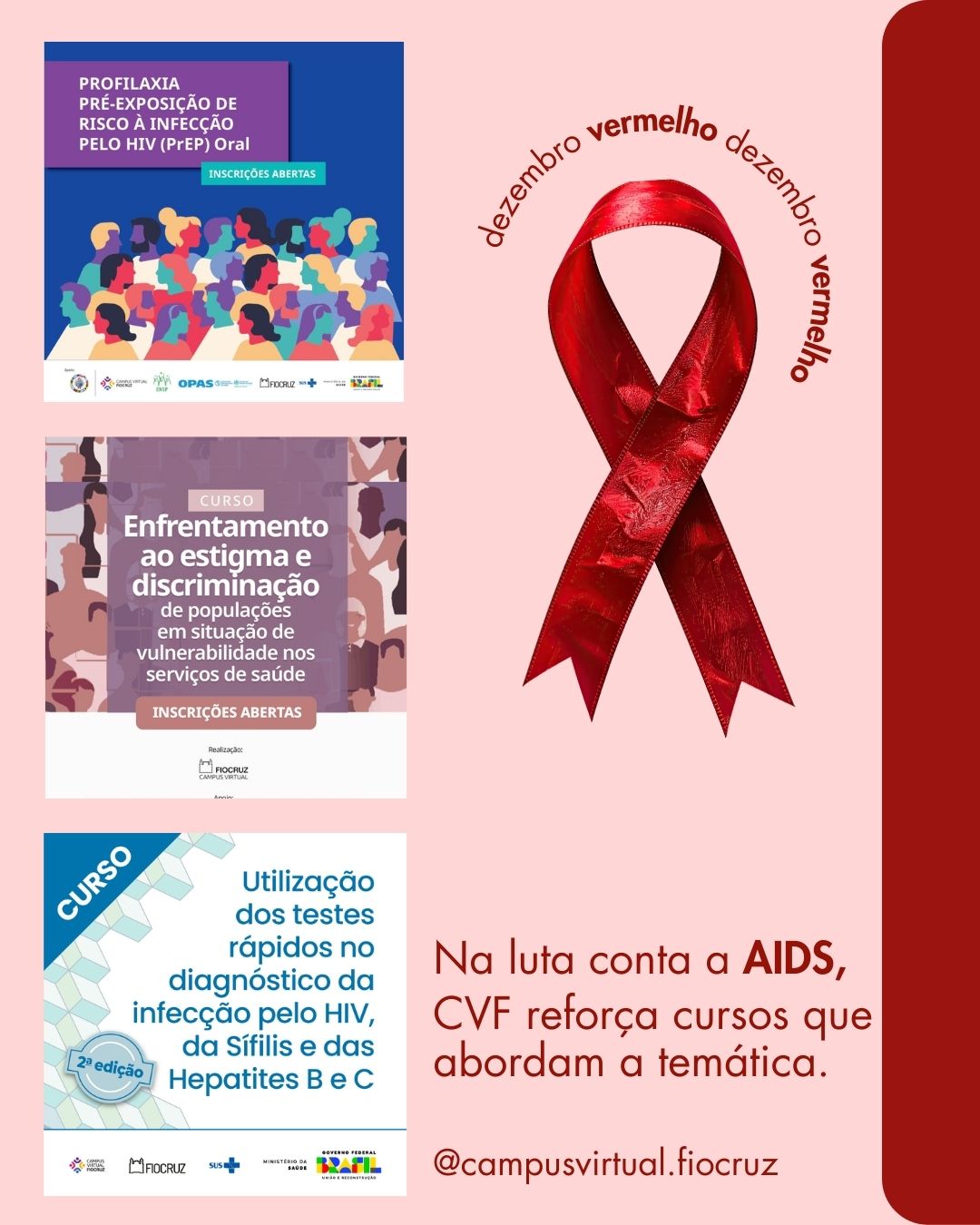 Na luta contra a Aids, CVF reforça cursos que abordam a temática