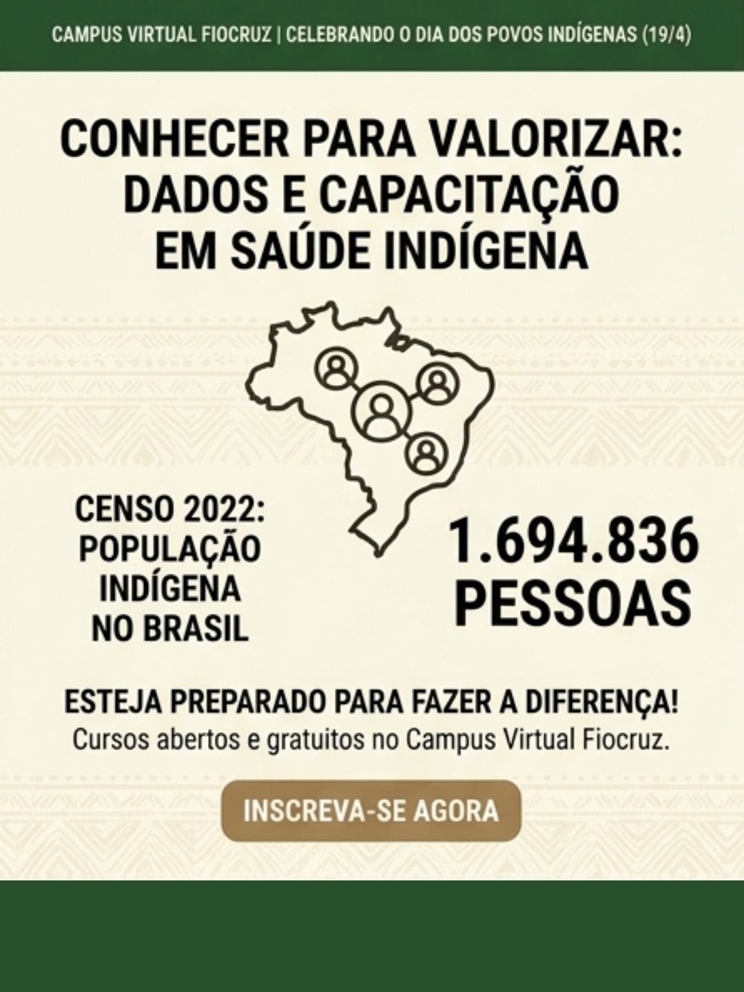 Dia dos Povos Indígenas: Conheça os cursos voltados aos povos indígenas