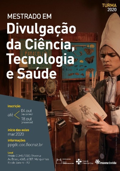 Casa de Oswaldo Cruz inscreve para mestrado em divulgação da ciência, tecnologia e saúde