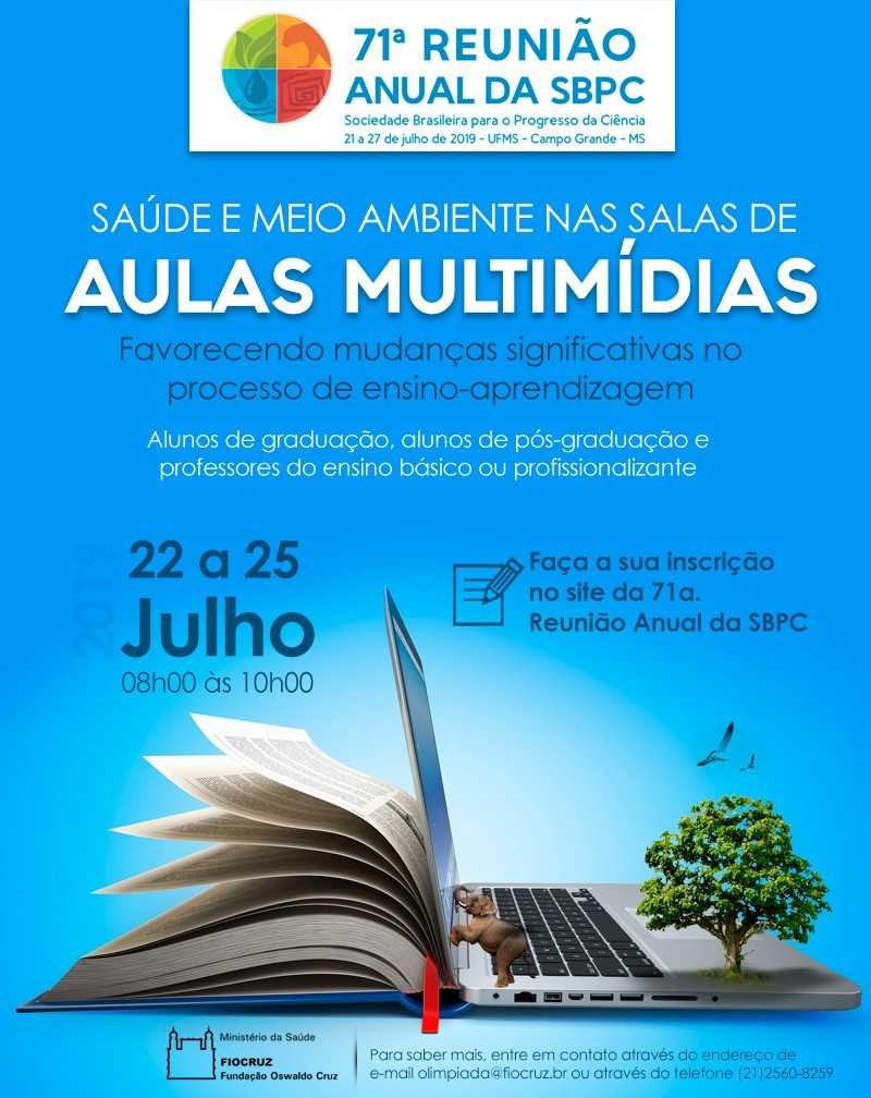 Olimpíada Brasileira de Saúde e Meio Ambiente inscreve para minicursos na SBPC até 11/7