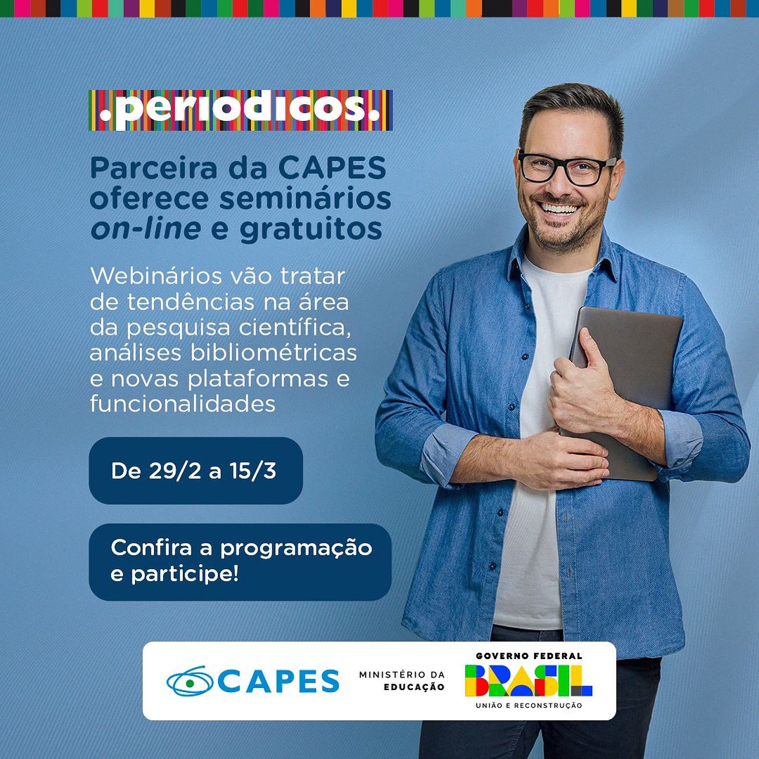 Editora Clarivate, parceira da Capes, oferece seminários online