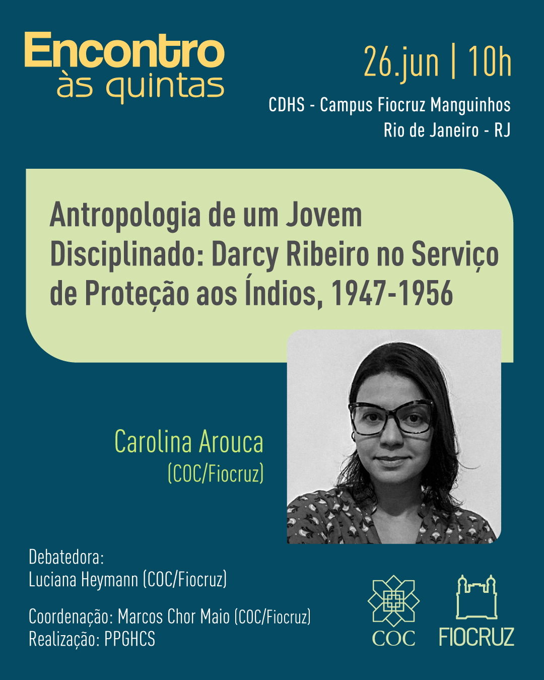 Encontro às Quintas debate a atuação de Darcy Ribeiro no Serviço de Proteção aos Índios (SPI). Confira formações do CVF voltadas a povos indígenas