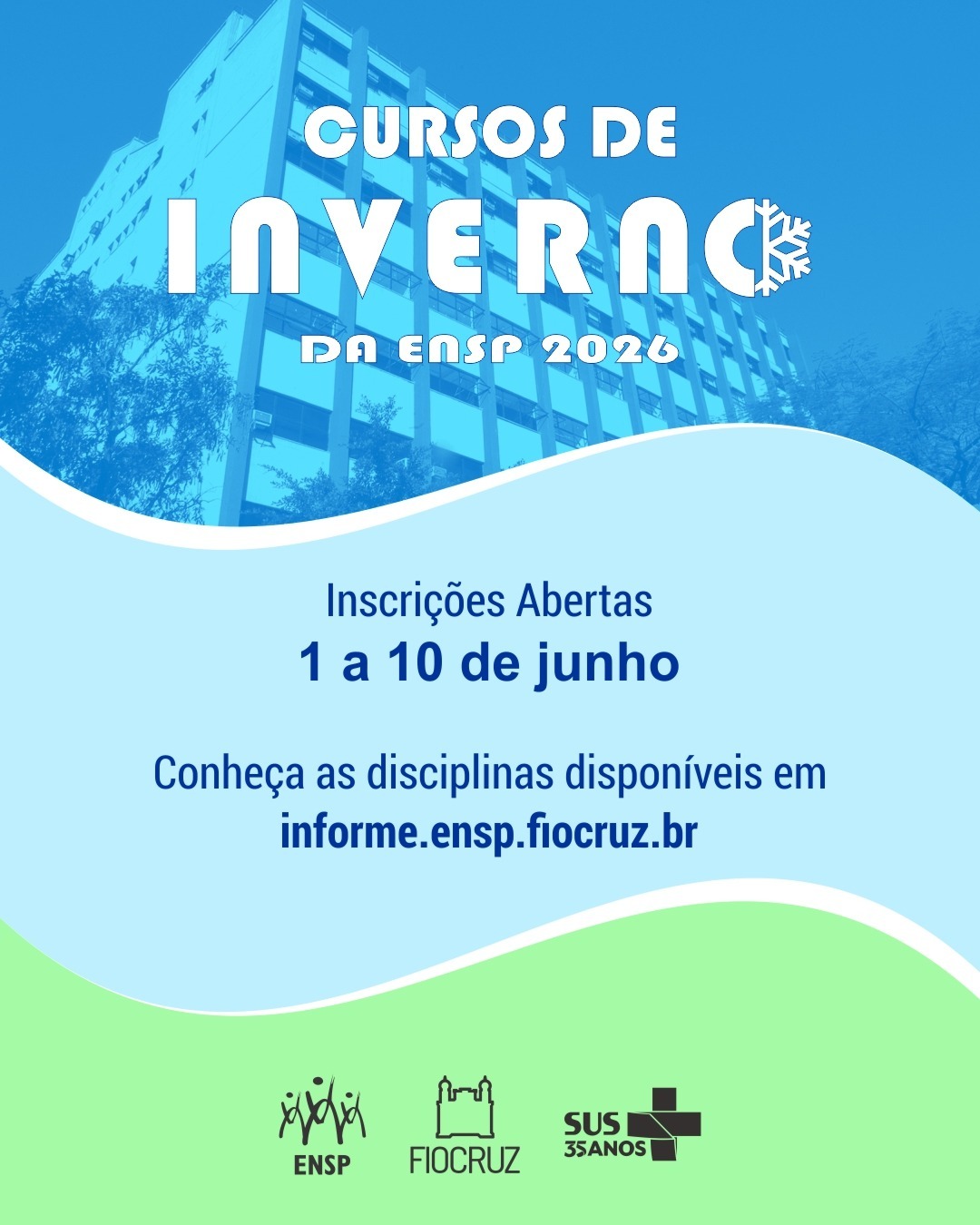 Ensp abre inscrições para os Cursos de Inverno de 2026