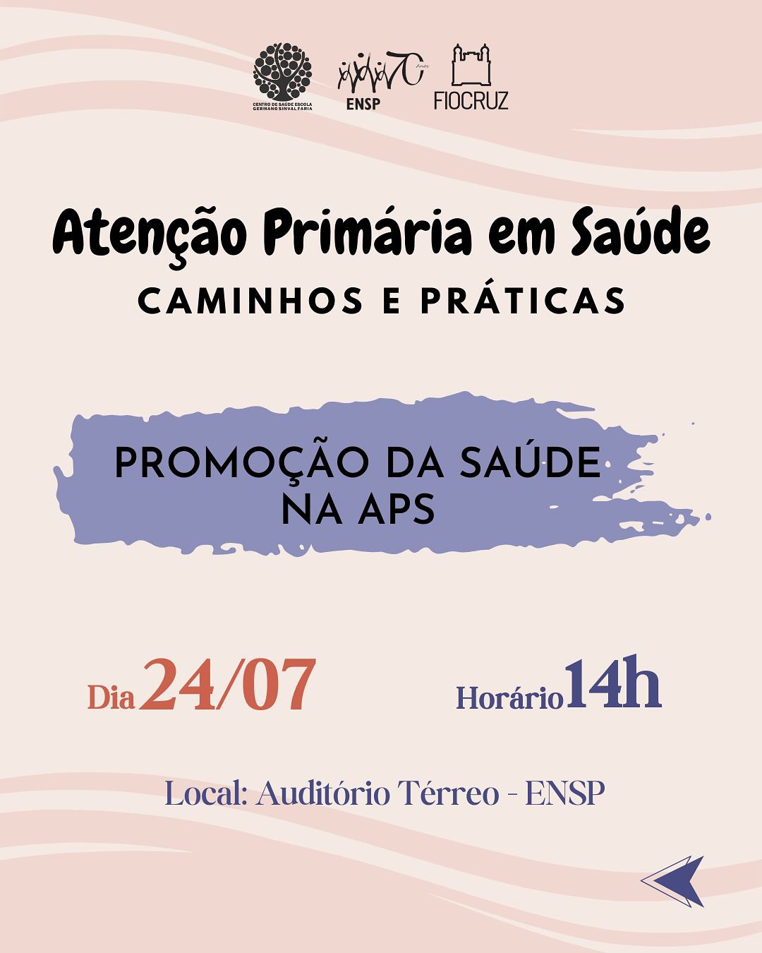 Promoção da Saúde na APS e uso de tecnologias digitais são temas de evento