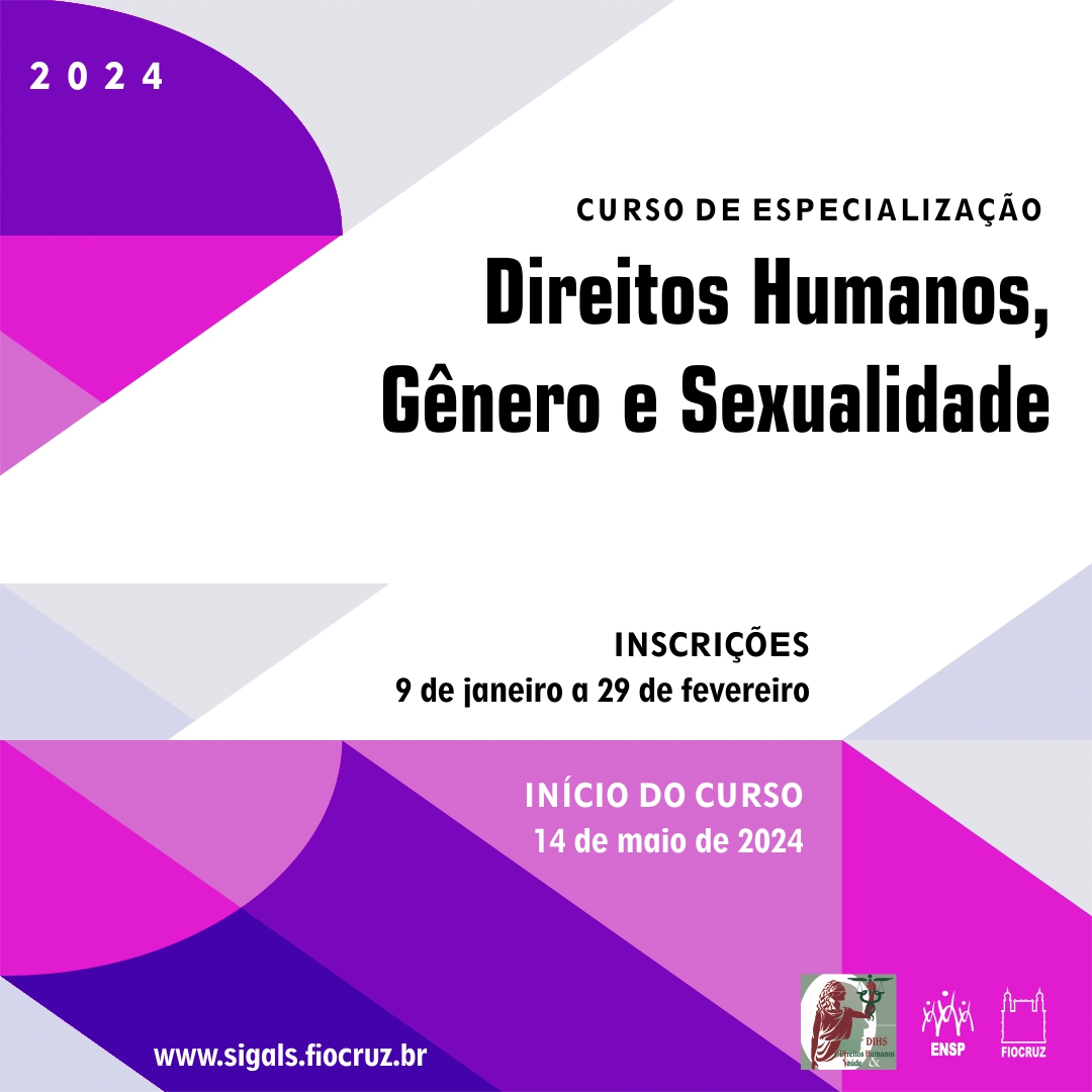 Vagas abertas para especialização em Direitos Humanos, Gênero e Sexualidade
