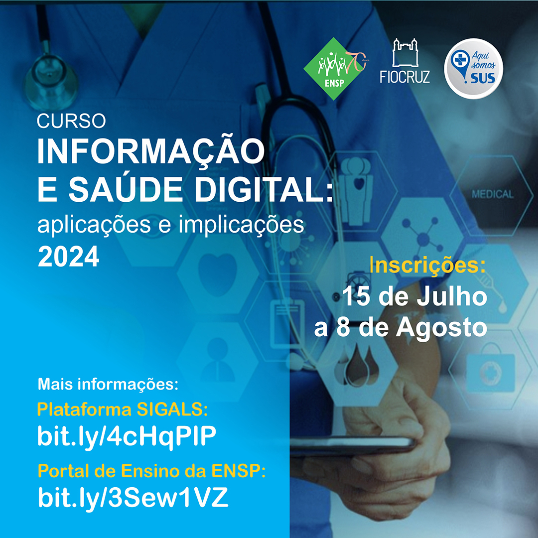 Fiocruz abre 60 vagas para curso de Informação e Saúde Digital